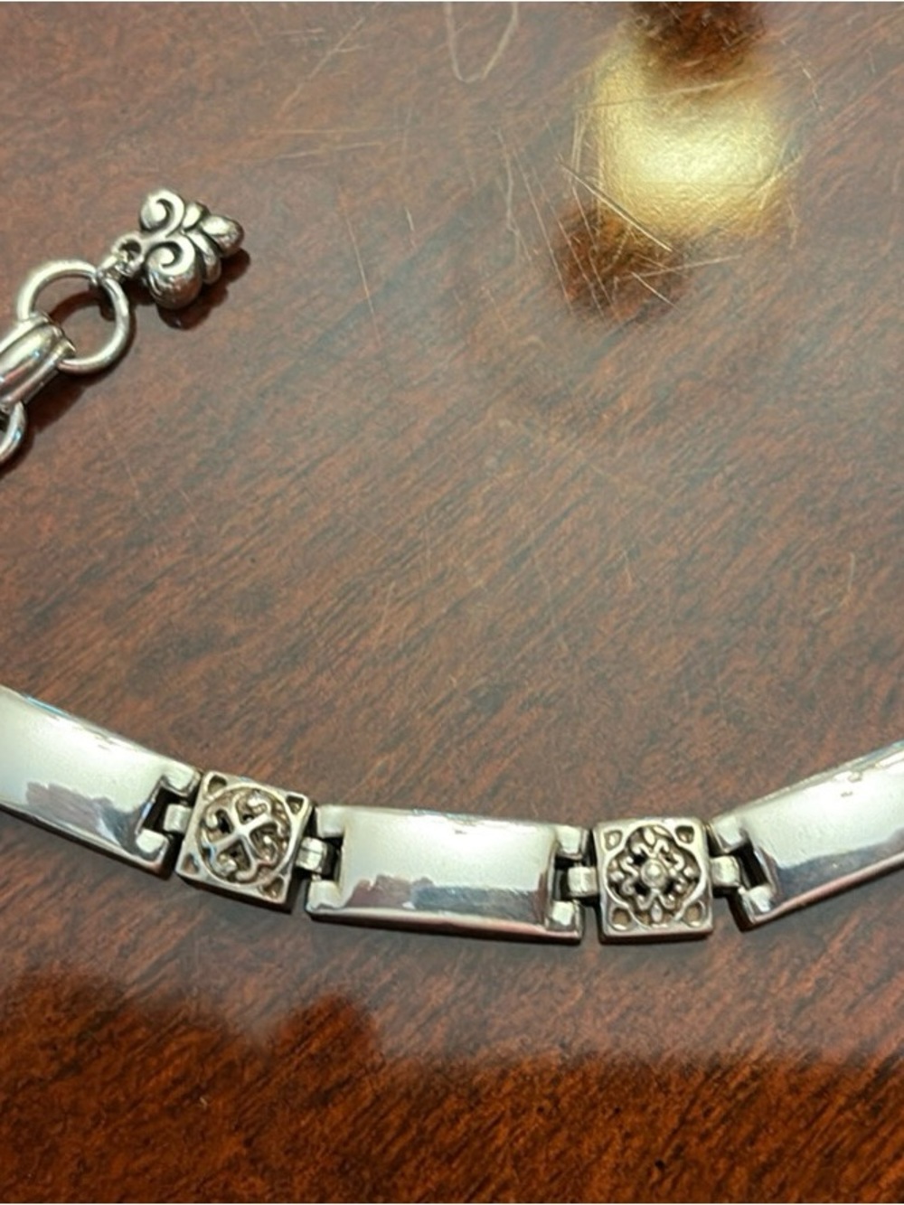 Brighton Silver Floral Link Bracelet - Silver